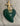Italian Gold and Green Enamel Heart Pendant.